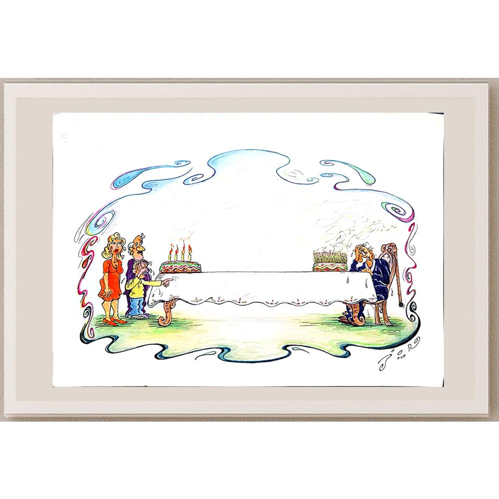 Jordan Popiliev 29x21cm Orijinal Karikatür BOD03988