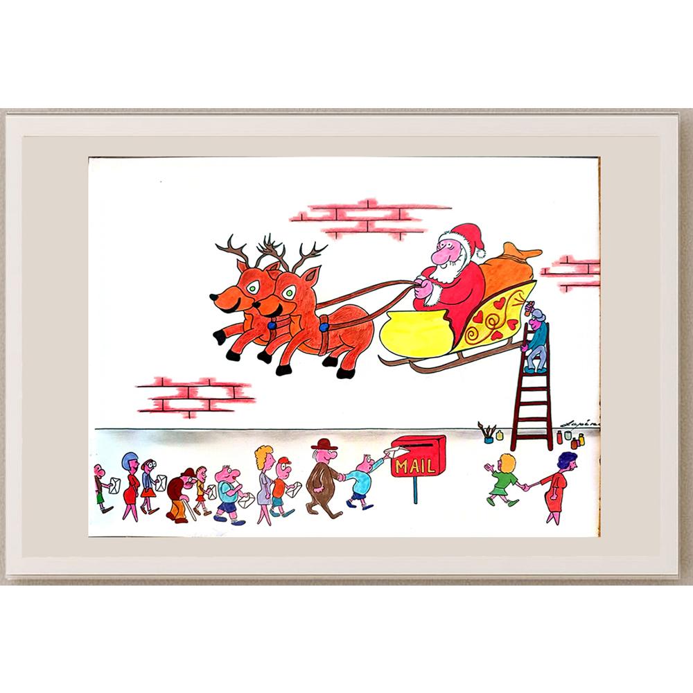Marian Lupu 29x21cm Orijinal Karikatür BOD03989