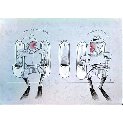 Xiaowiang Hou 29x21cm Orijinal Karikatür BOD03993