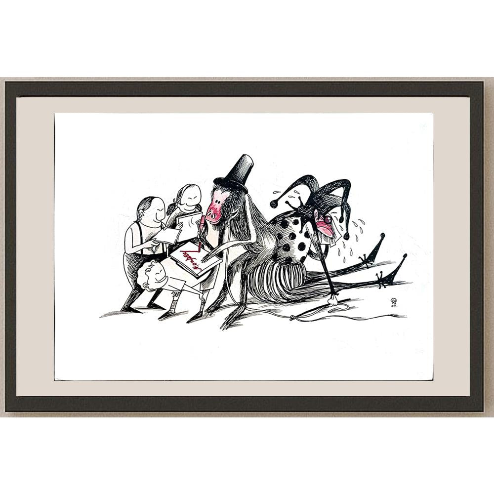 Xiaowiang Hou 29x21cm Orijinal Karikatür BOD03994