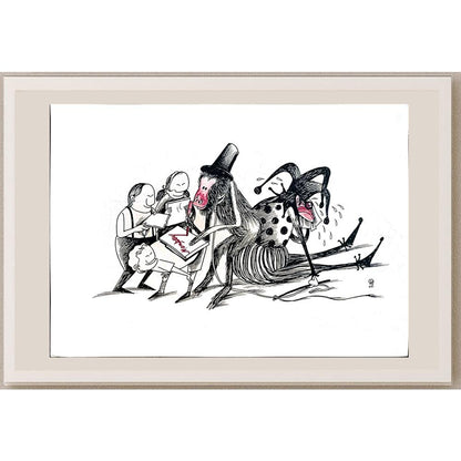 Xiaowiang Hou 29x21cm Orijinal Karikatür BOD03994