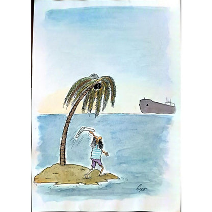 Gazizov Aidarbek 29x21cm Orijinal Karikatür BOD04001