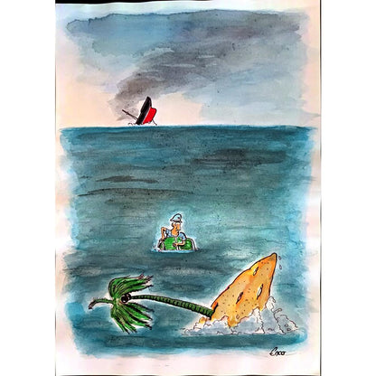 Josip Kovacevic 29x21cm Orijinal Karikatür BOD04002