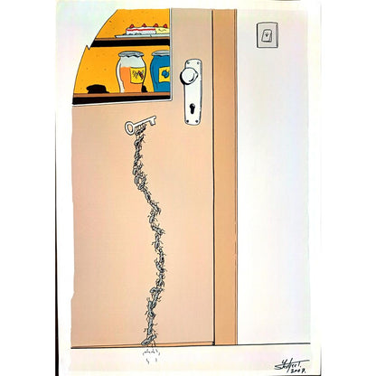 Tomislav Skiljac 29x21cm Orijinal Karikatür BOD04004