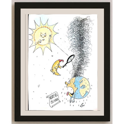 Josip Kovacevic 29x21cm Orijinal Karikatür BOD04006