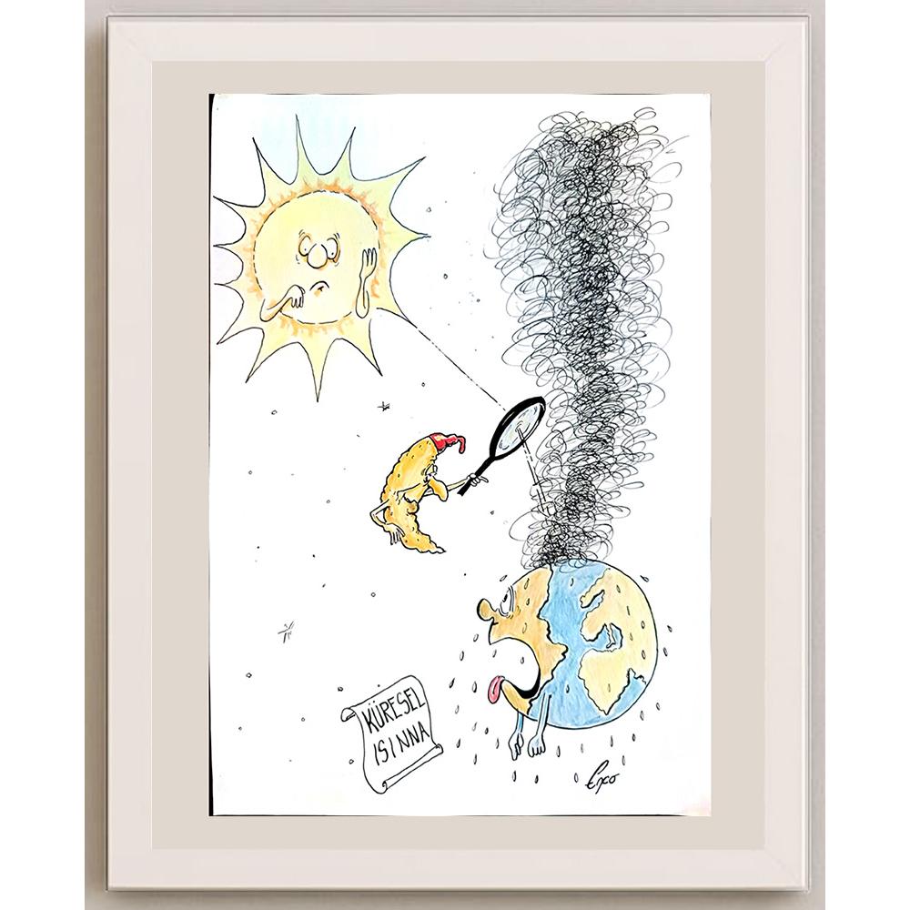 Josip Kovacevic 29x21cm Orijinal Karikatür BOD04006