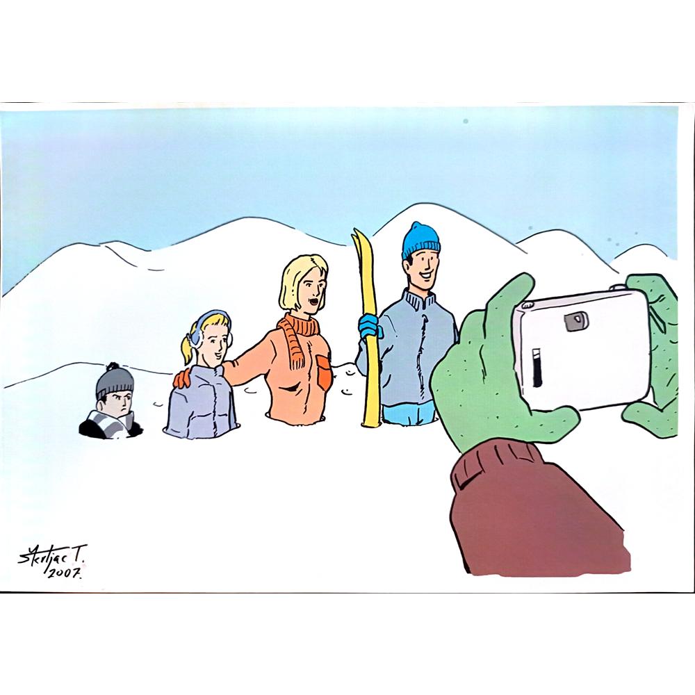 Tomislav Skiljac 29x21cm Orijinal Karikatür BOD04008