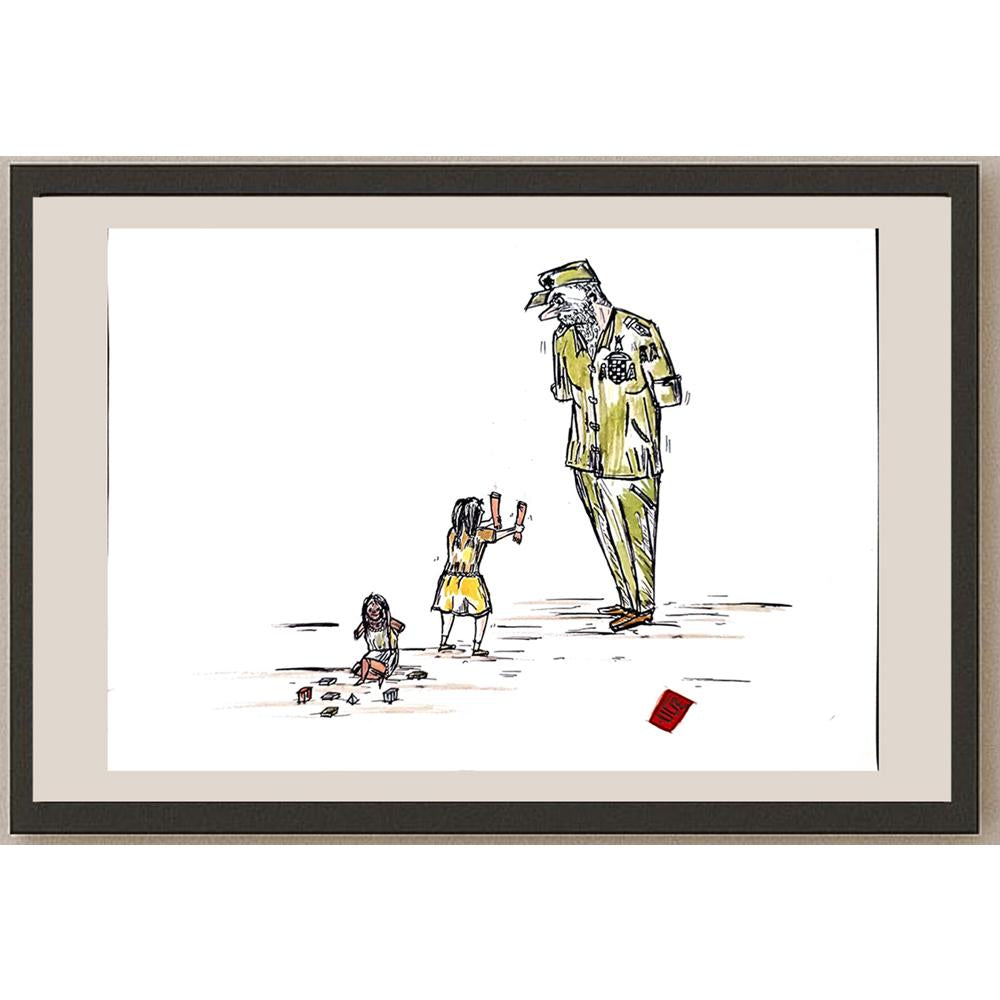 Sajad Rafaee 29x21cm Orijinal Karikatür BOD04012