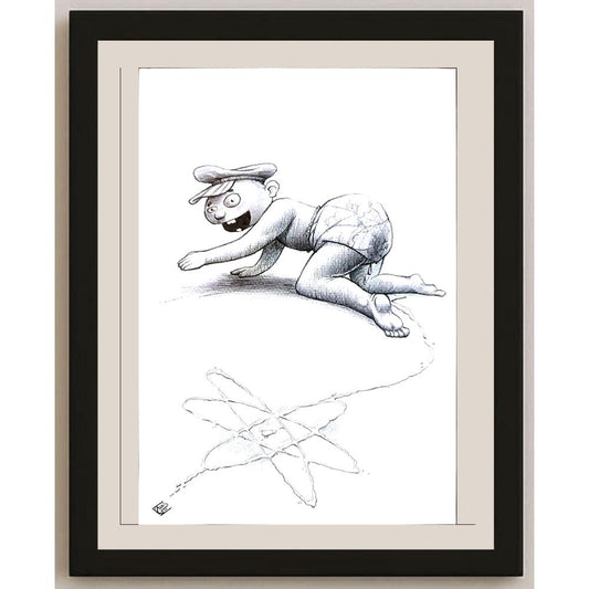 Amih Montazeri 29x21cm Orijinal Karikatür BOD04013