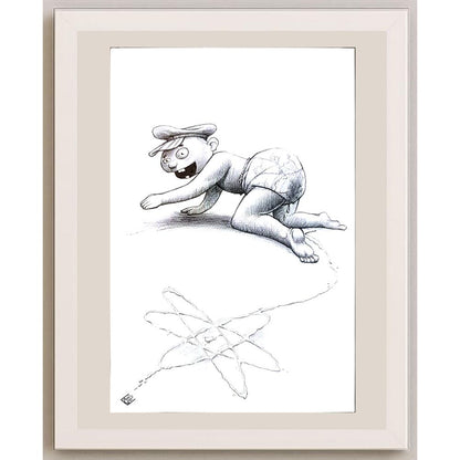 Amih Montazeri 29x21cm Orijinal Karikatür BOD04013