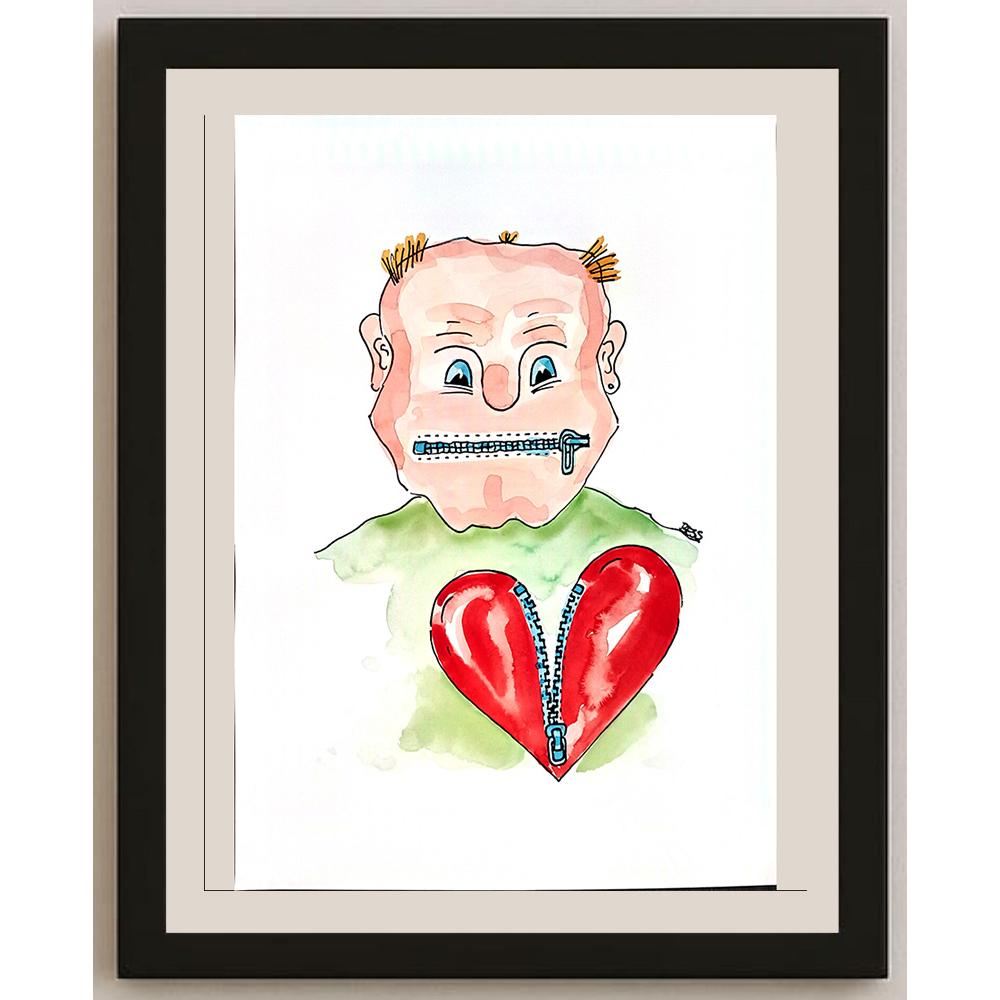 Winfried Besslich 29x21cm Orijinal Karikatür BOD04018