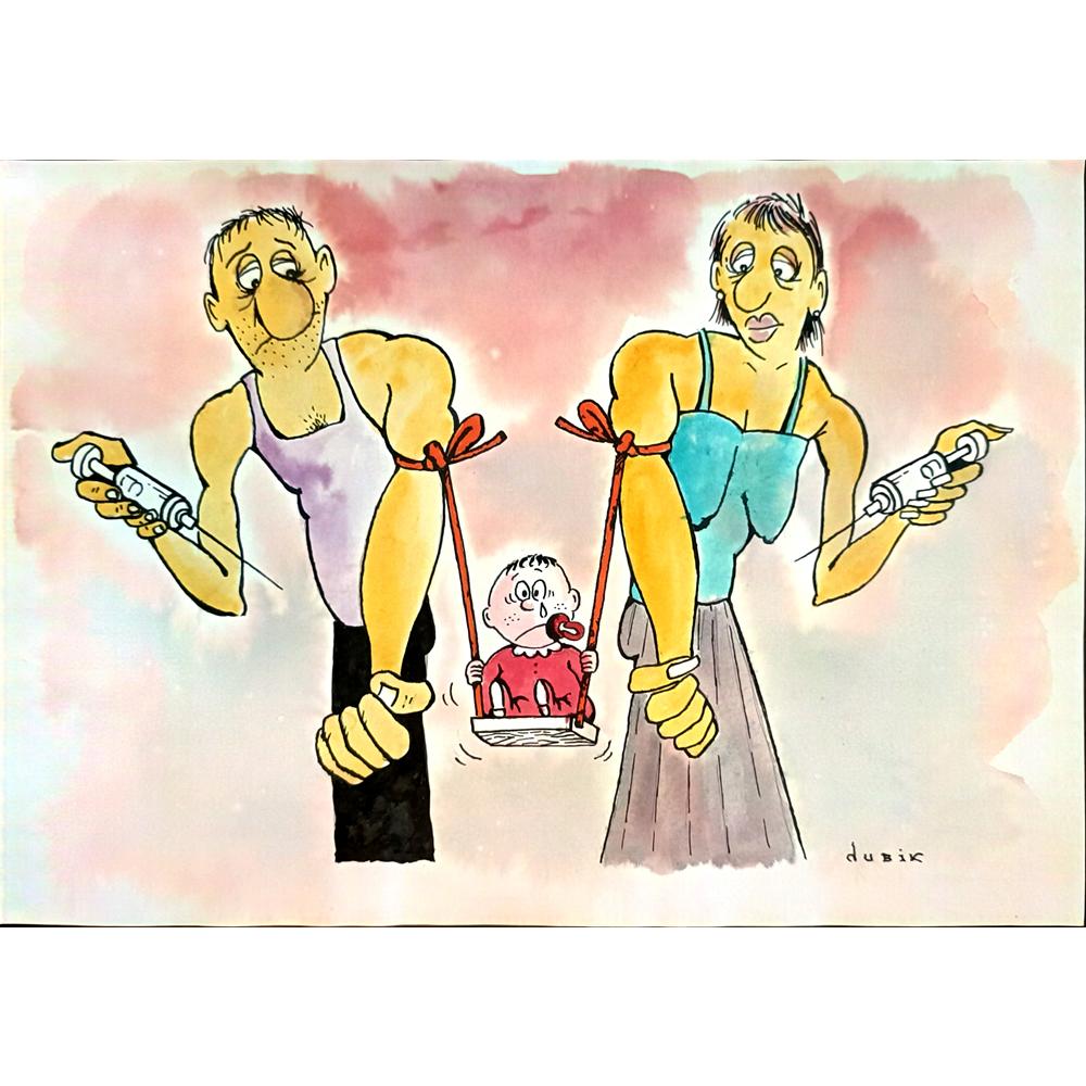 Olexander Dubovskyi 29x21cm Orijinal Karikatür BOD04020