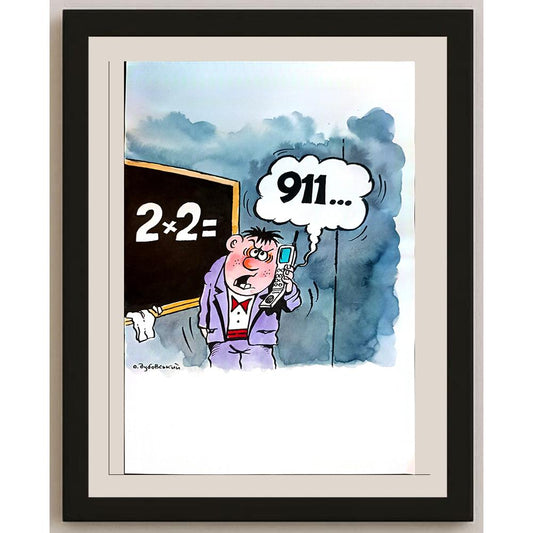 Olexander Dubovskyi 29x21cm Orijinal Karikatür BOD04021