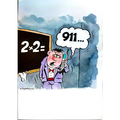 Olexander Dubovskyi 29x21cm Orijinal Karikatür BOD04021