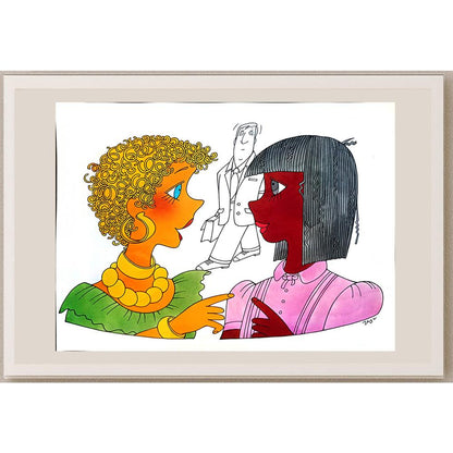Vlasta Svejdova 29x21cm Orijinal Karikatür BOD04022