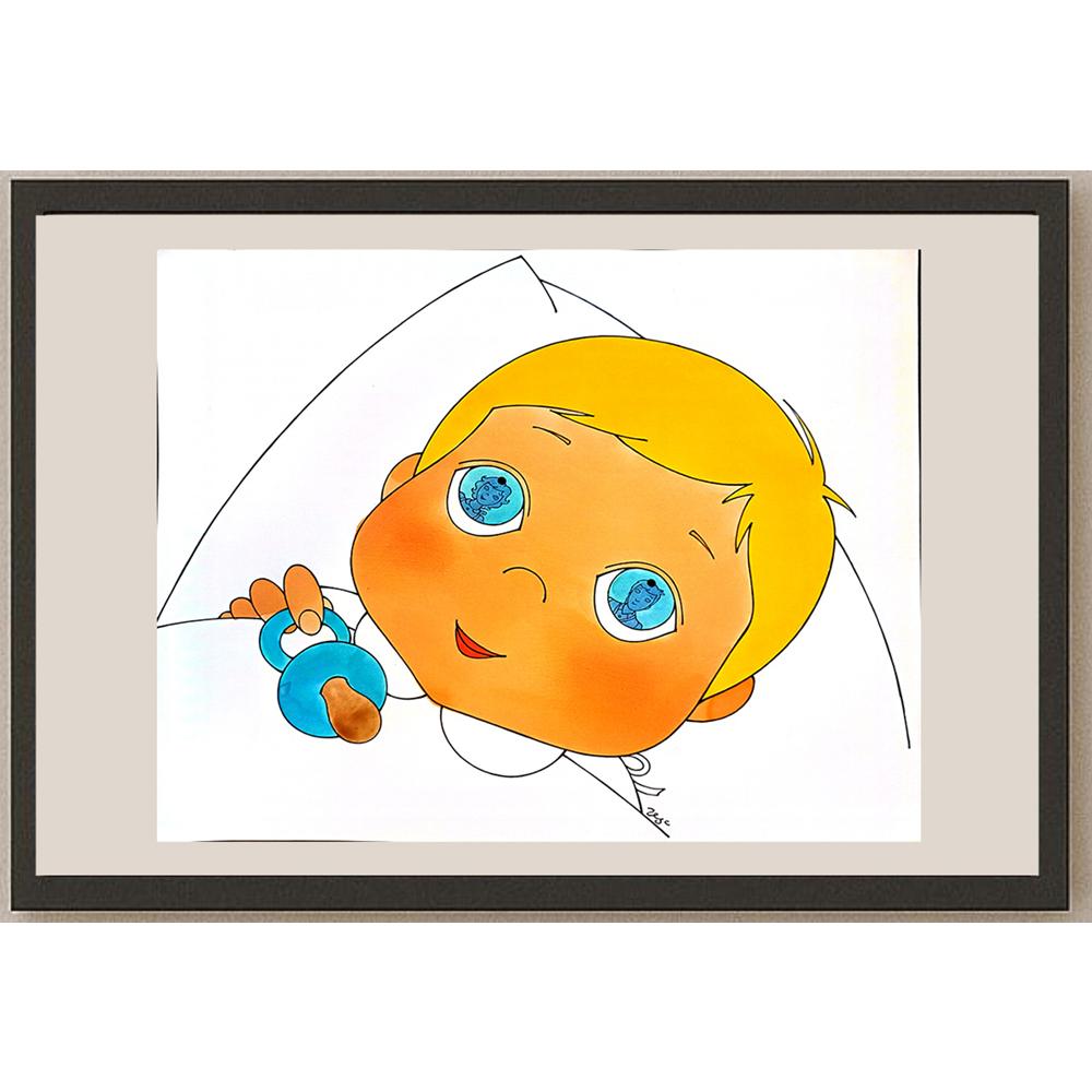 Vlasta Svejdova 31x25cm Orijinal Karikatür BOD04023