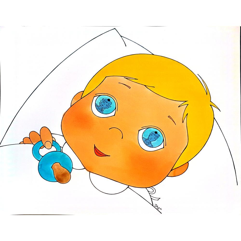 Vlasta Svejdova 31x25cm Orijinal Karikatür BOD04023