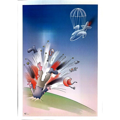 Ilya Katz 29x21cm Orijinal Karikatür BOD04027