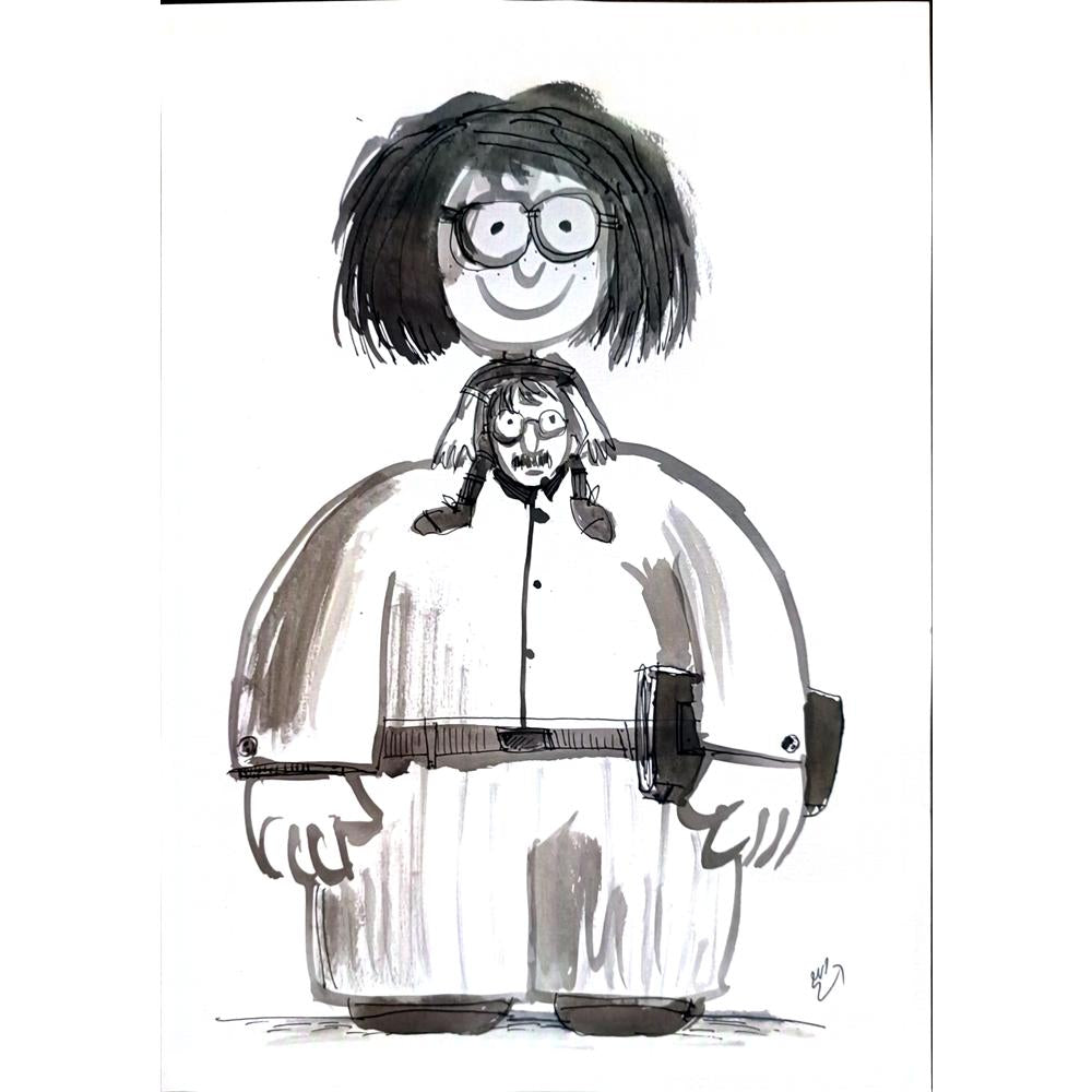 Ali Mardomi 29x21cm Orijinal Karikatür BOD04028
