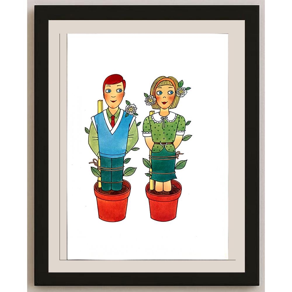 Vlasta Svejdova 29x21cm Orijinal Karikatür BOD04029
