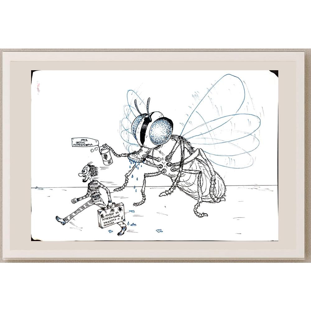 Aleksahar Petrikahovic 29x21cm Orijinal Karikatür BOD04030