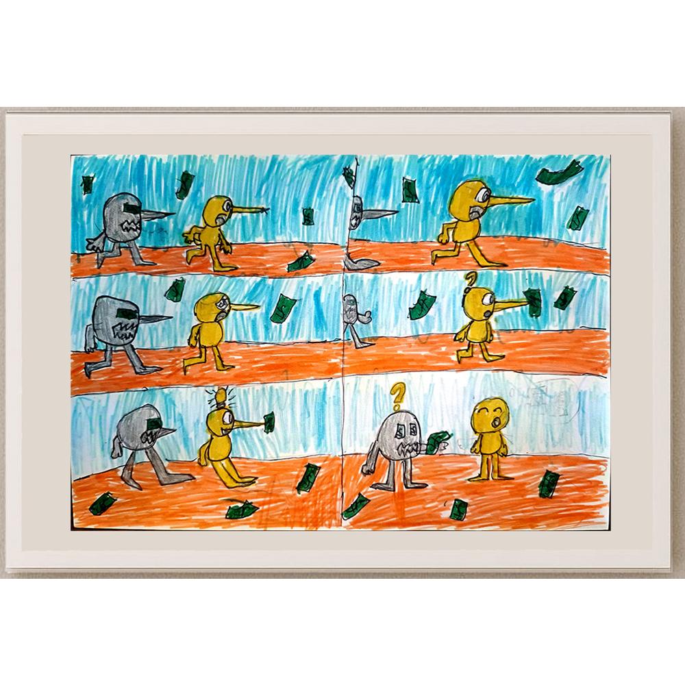 Iva Moskovic 29x21cm Orijinal Karikatür BOD04038
