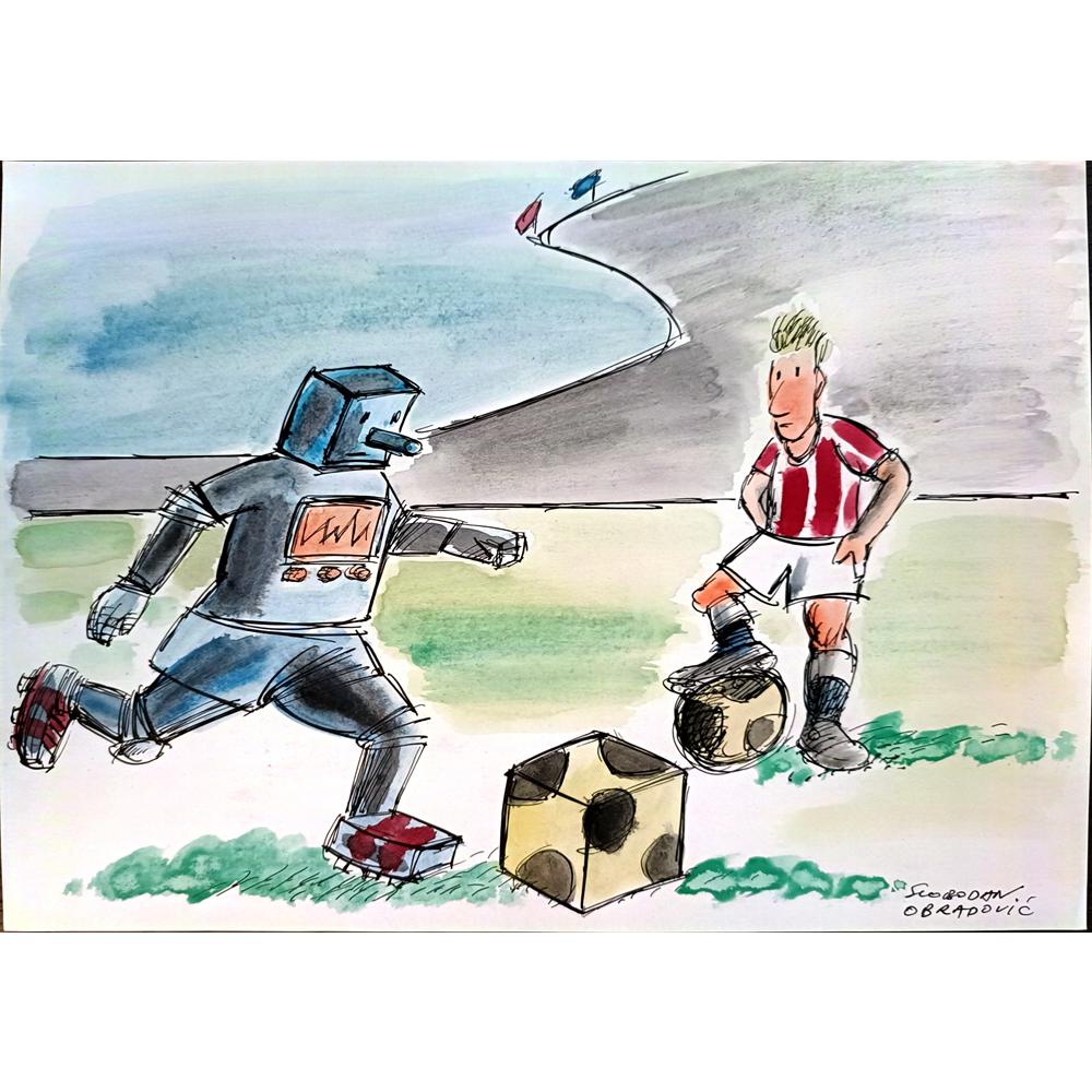Slobodan Obradovic 29x21cm Orijinal Karikatür BOD04057
