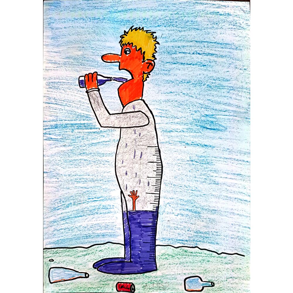 Arsen Lalic 29x21cm Orijinal Karikatür BOD04062