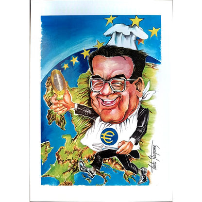 Carlo Sterpone 29x21cm Orijinal Karikatür BOD04070