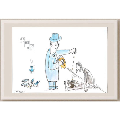 Michael Tetievski 29x21cm Orijinal Karikatür BOD04080
