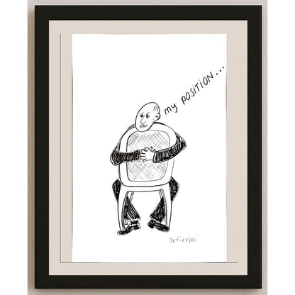 Michael Tetievski 29x21cm Orijinal Karikatür BOD04081