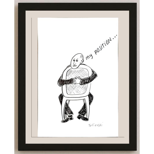 Michael Tetievski 29x21cm Orijinal Karikatür BOD04081