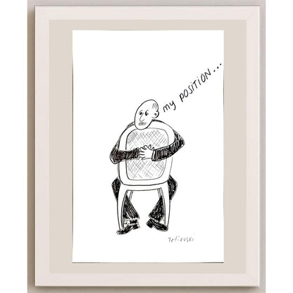 Michael Tetievski 29x21cm Orijinal Karikatür BOD04081