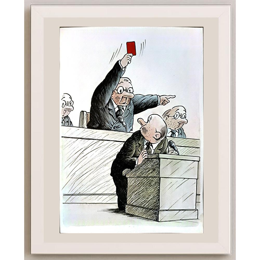 Jurij Kasabukin 29x21cm Orijinal Karikatür BOD04086