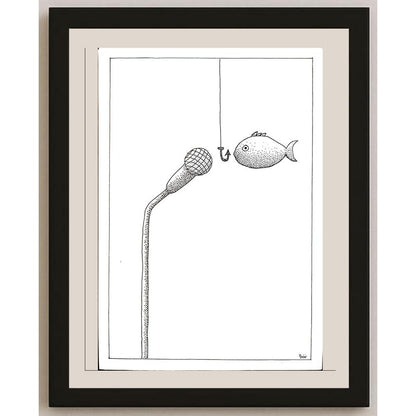 Masoud Ziaei Zardkhashosei 29x21cm Orijinal Karikatür BOD04091
