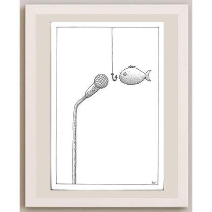 Masoud Ziaei Zardkhashosei 29x21cm Orijinal Karikatür BOD04091