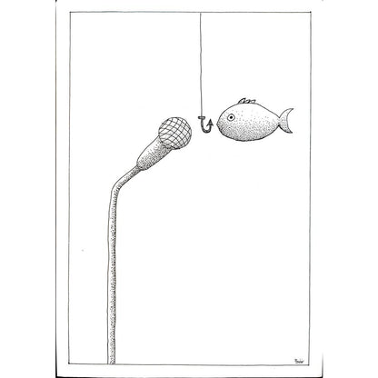Masoud Ziaei Zardkhashosei 29x21cm Orijinal Karikatür BOD04091