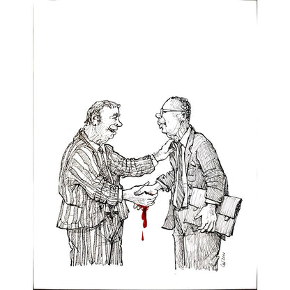 Luc Vernimmen 33x25cm Orijinal Karikatür BOD04092