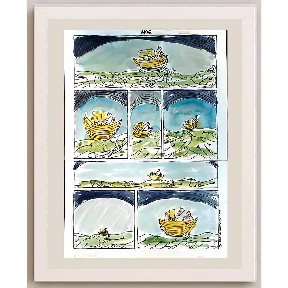 Zlatko Krstevski 35x25cm Orijinal Karikatür BOD04093