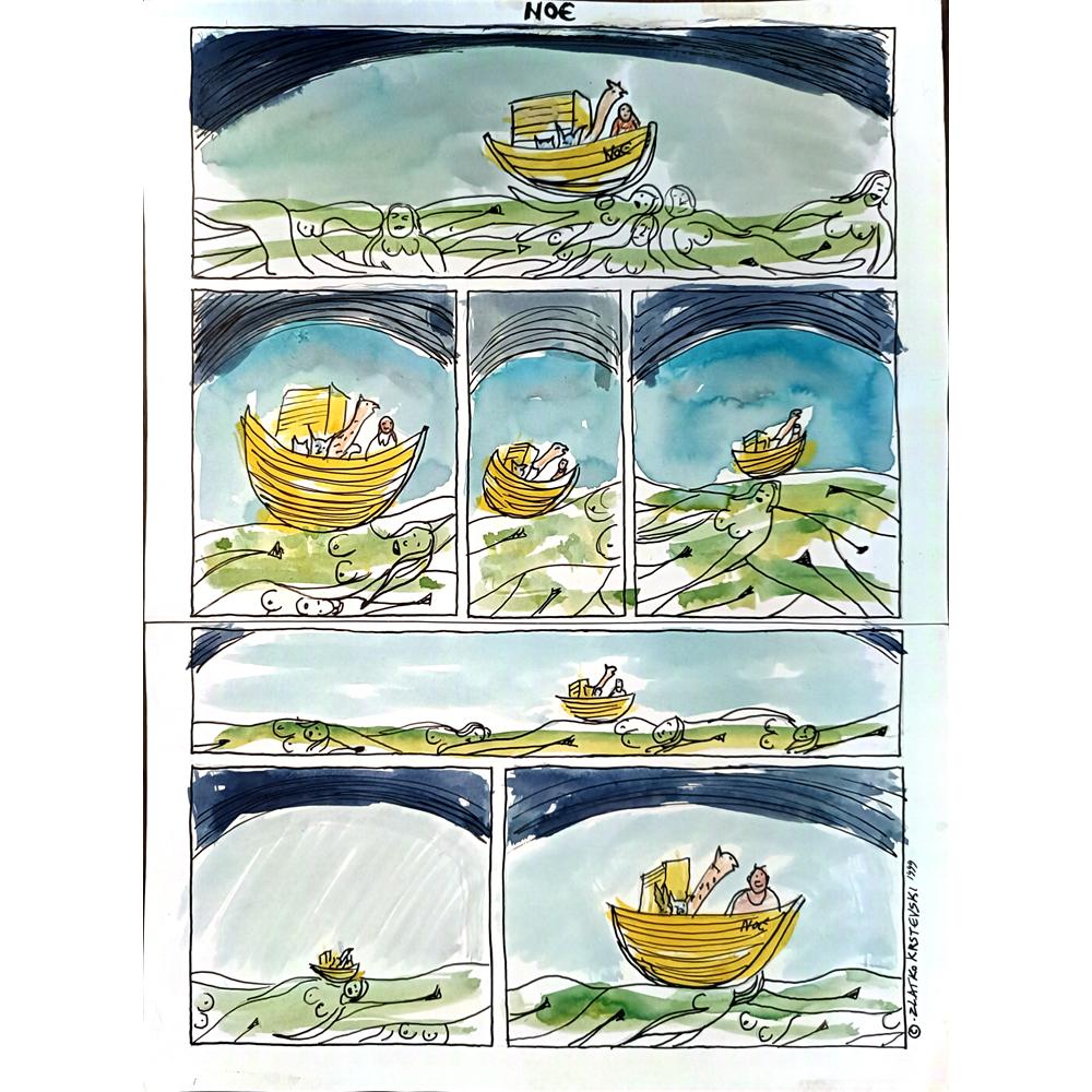 Zlatko Krstevski 35x25cm Orijinal Karikatür BOD04093