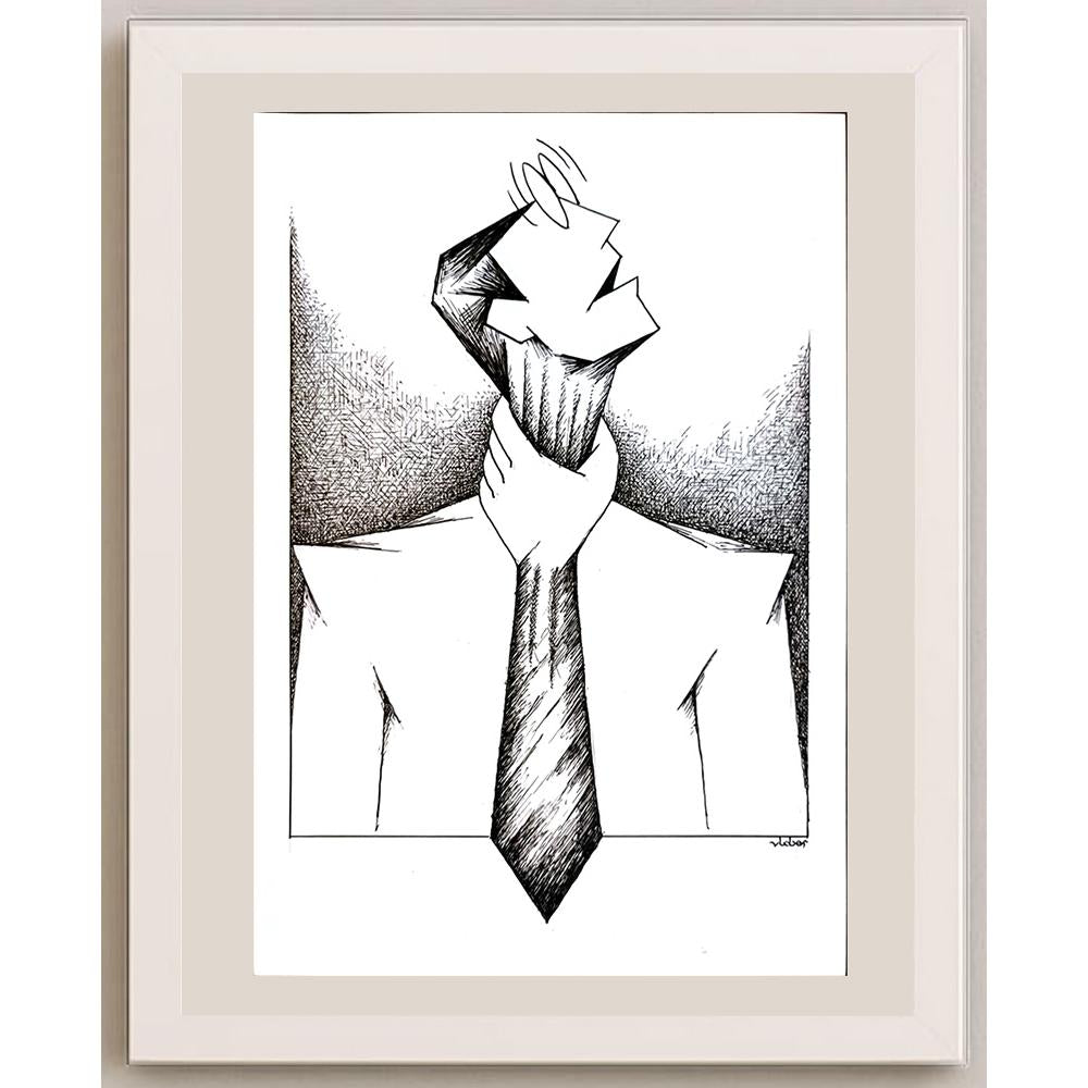 Vladimiras Beresniovas 29x21cm Orijinal Karikatür BOD04094