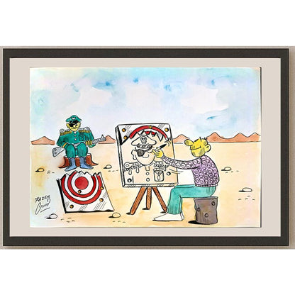 Hosseini Kazem 29x21cm Orijinal Karikatür BOD04095