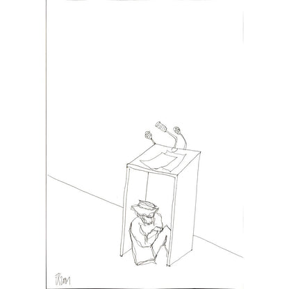 Fedor Kritovak 29x21cm Orijinal Karikatür BOD04102