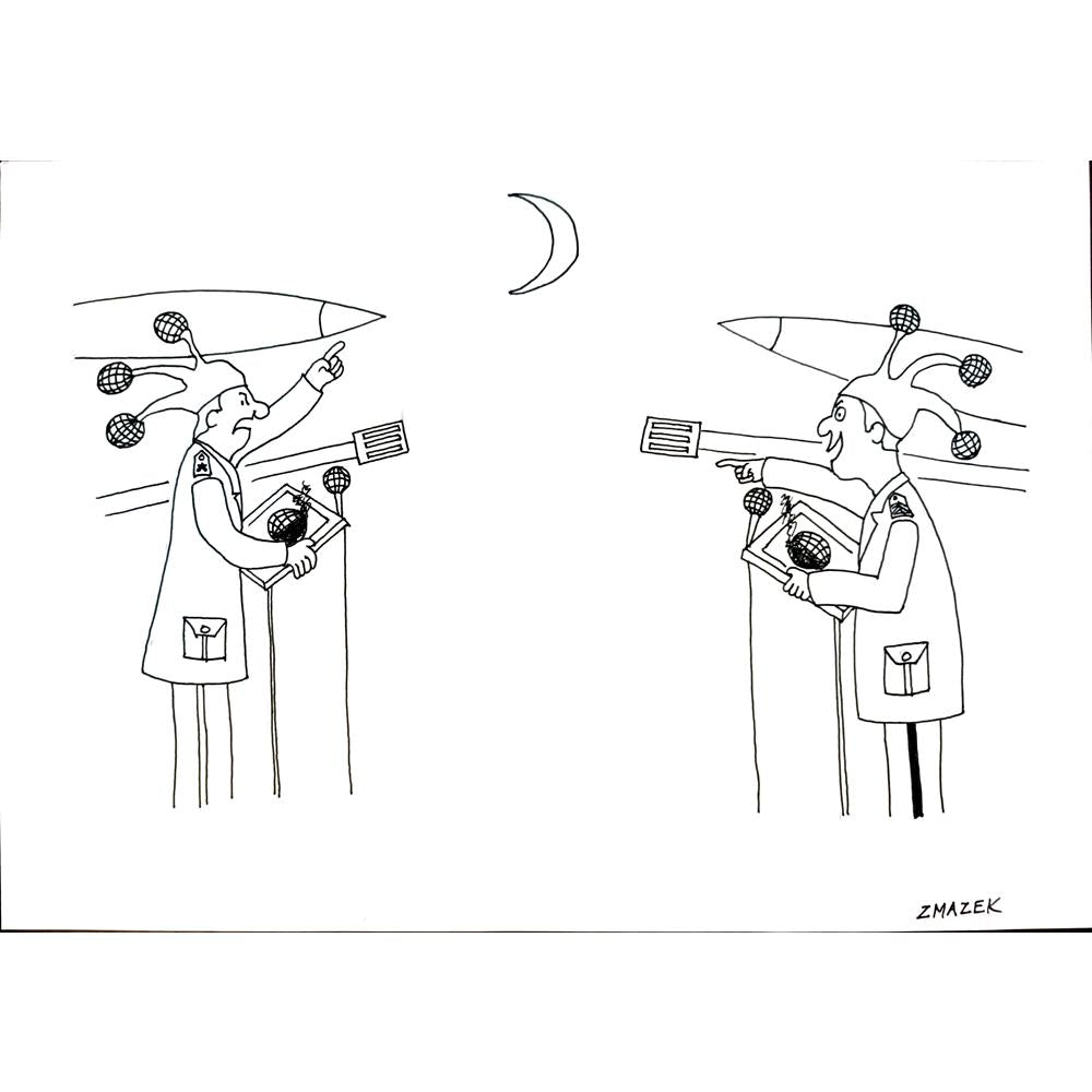 Stanko Zmazek 29x21cm Orijinal Karikatür BOD04103