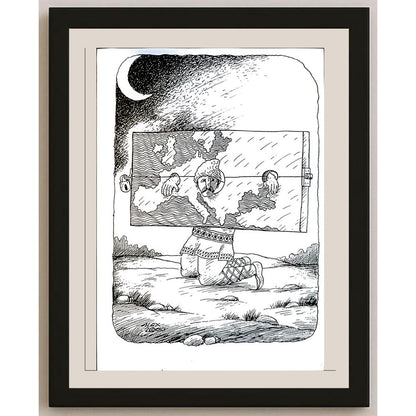 Aurel Stefan Alexandrescu 29x21cm Orijinal Karikatür BOD04106