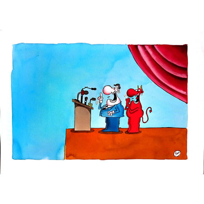 Maria Jose Mosquera Beceiro 33x23cm Orijinal Karikatür BOD04108