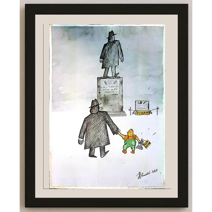 Predrag Abadic 29x21cm Orijinal Karikatür BOD04111