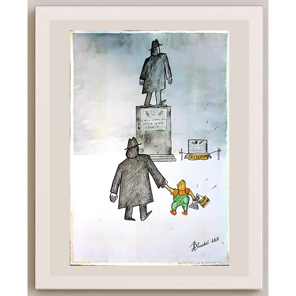 Predrag Abadic 29x21cm Orijinal Karikatür BOD04111