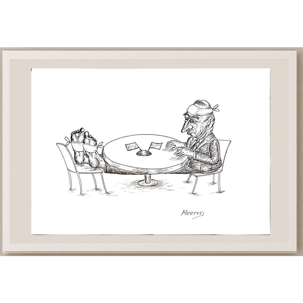 Meerov Vladimir 33x23cm Orijinal Karikatür BOD04114