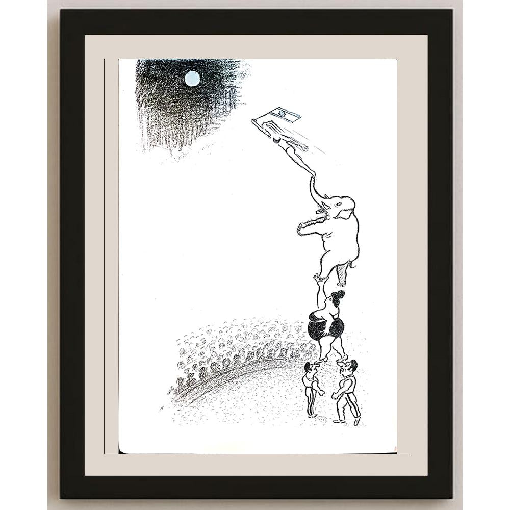 Yosef Fayer 33x23cm Orijinal Karikatür BOD04116